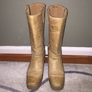 Taupe colored real leather boots (Sz 6.5)