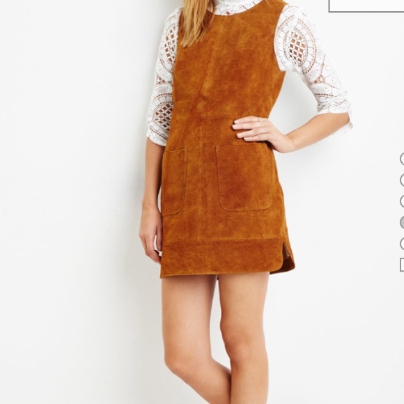 Brown Suede Shift Dress