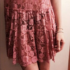Pink Lace Free People Dress