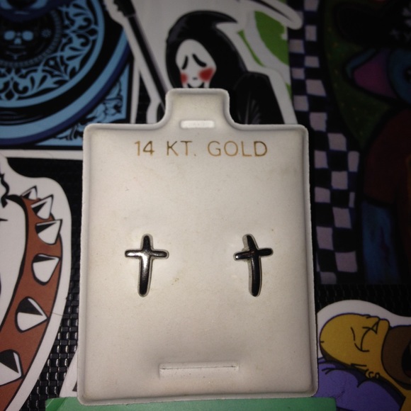 Sterling Silver Cross Earrings