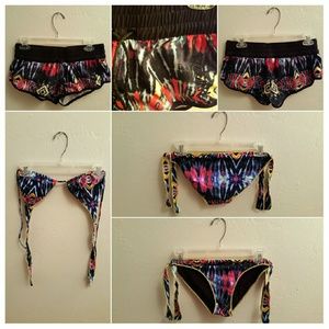 Rip Curl Tie-die Bikini & Shorts