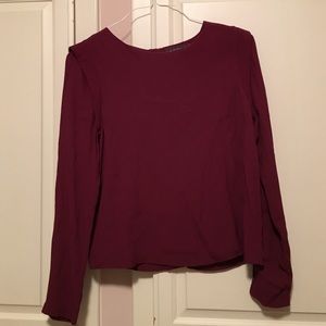 Nordstrom ASTR maroon long sleeve shirt