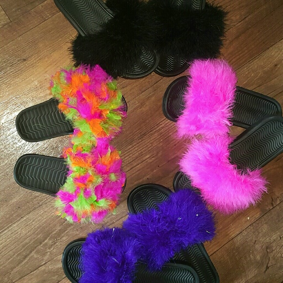 Shoes Fluffy Slides Poshmark