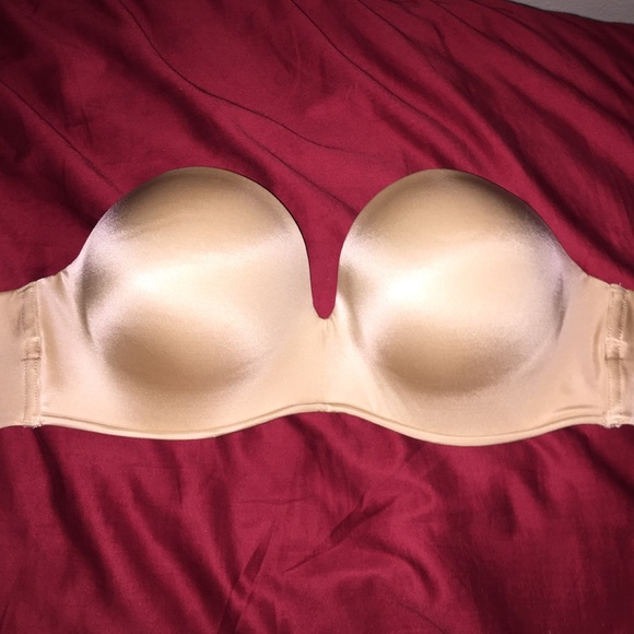 Cream cacique strapless push up bra