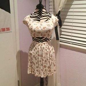 Matching brandy Melville crop top and skirt outfit