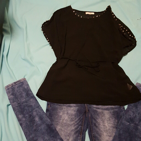 Sheer black shirt