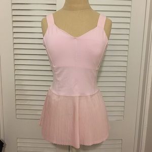 Never worn pink lululemon accordion pleat top