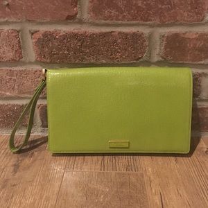 Cole Haan Lime Green Leather Wristlet/clutch