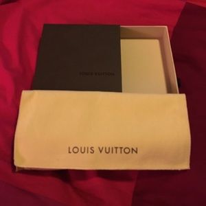 Louis Vuitton dust bag and box (wallet size)