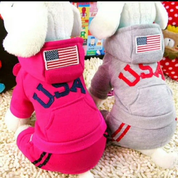 2 sets of USA small dog / cat sweatsuit