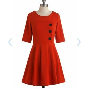 ModCloth Either Orange Dress in Tangerine