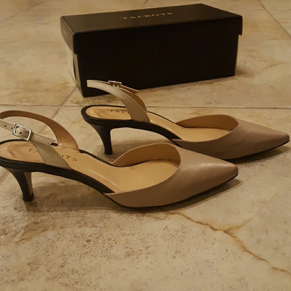 Talbots dress slingback heels sz 7.5 pointed toe - Picture 2 of 4