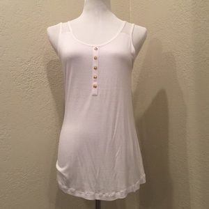 BNWT Bozzolo White Mesh Panel Tank Top Medium