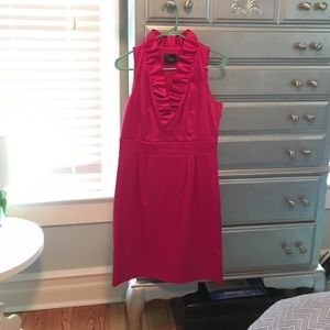 Fuchsia sleeveless party dress