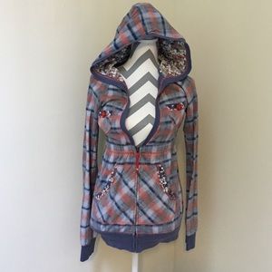 Scrapbook Plaid/Floral Hoodie - Size M