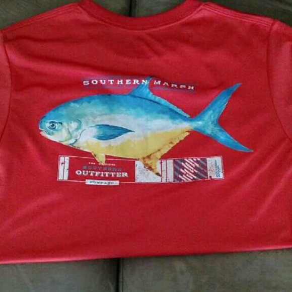 Southern Marsh Orange Shirt Size Small