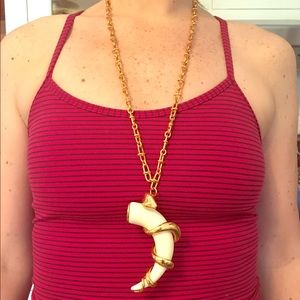 Tory Burch serpent and horn necklace