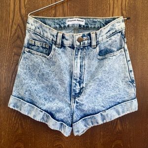 American Apparel High Waist Denim Shorts