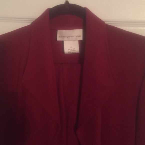 Susan Graver burgundy pant suit