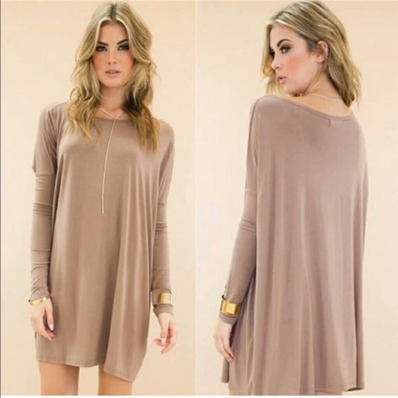 Large Taupe Tunic Dress.