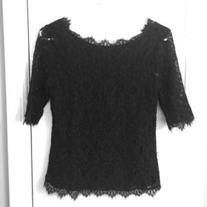 Piperlime black lace blouse