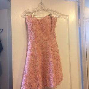 Rosette strapless dress