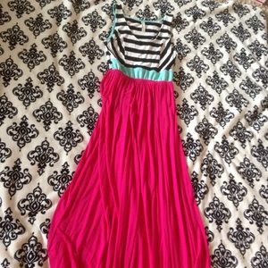 Color block maxi dress