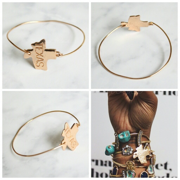 Jewelry | gold Texas state bangle bracelet - Picture 3 of 3