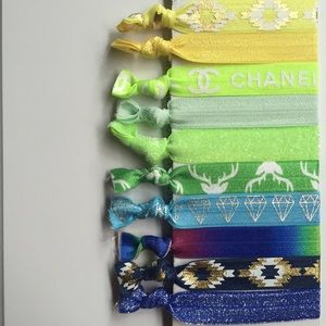 10 Fold Over Elastic Hair Ties