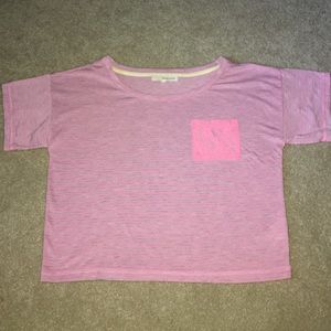 Rewind Pink and Grey Striped Shirt