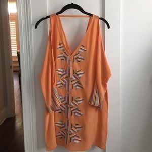 Addison off-shoulder silk tunic