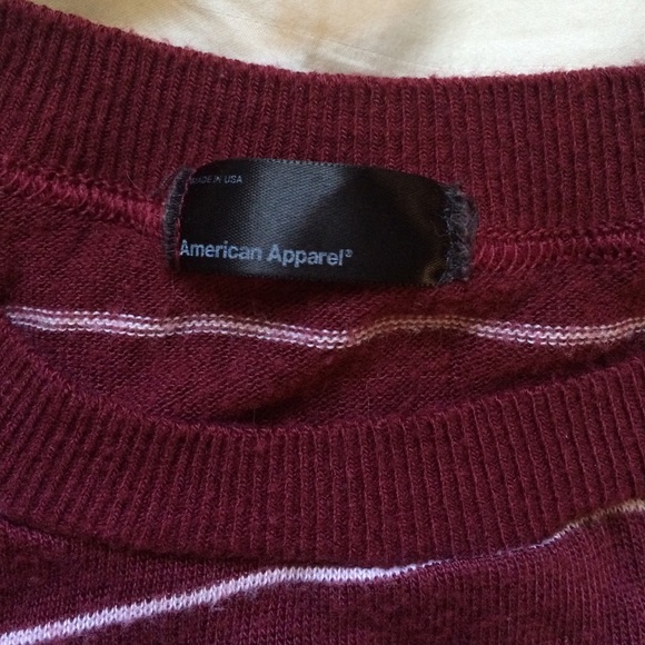 Maroon Striped American Apparel Sweater - Picture 3 of 3