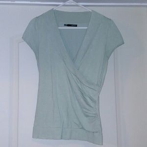 Maurices Short Sleeve Sweater Wrap Top