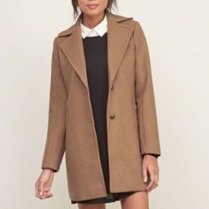 Beige Abercrombie & Fitch Pea Coat