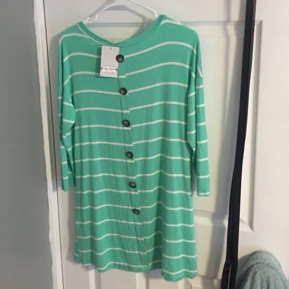 Cute Nautical Aqua top JENNY BOUTIQUE