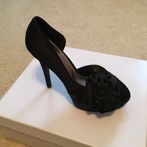 Black Satin High heels