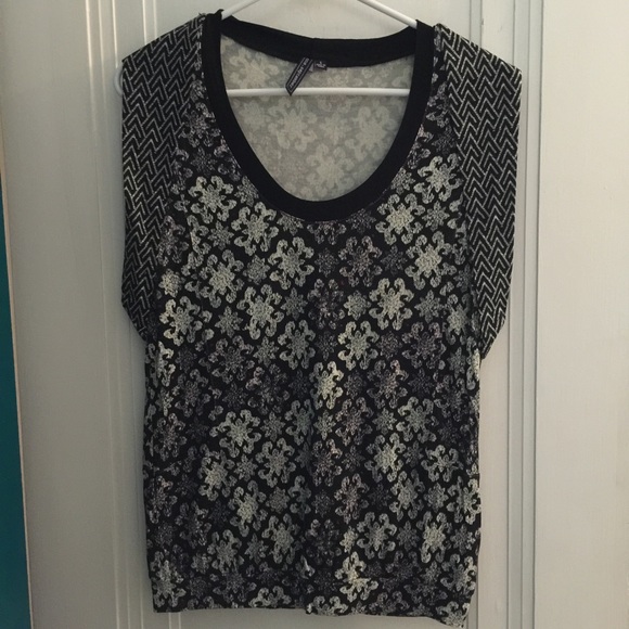B&W Anthro Top