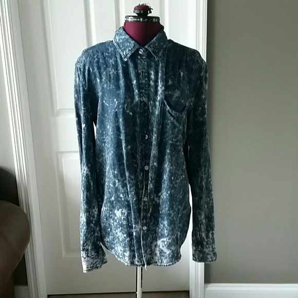 Acid washed button down