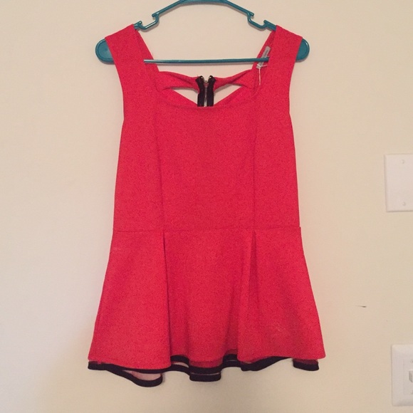Charlotte russe size large red peplum top