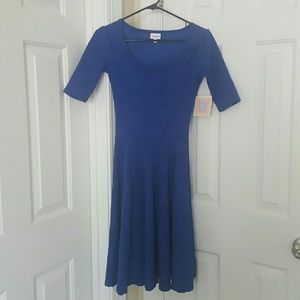 LulaRoe XXS Blue Nicole Dress NWT