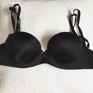 VS Miraculous Padded Strapless black bra/ w straps