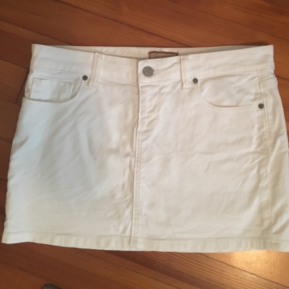 White Paige jean skirt