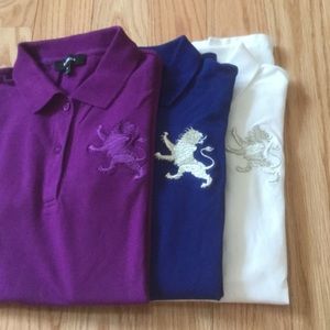 3 Express Polo Shirts.  Bundled. M.