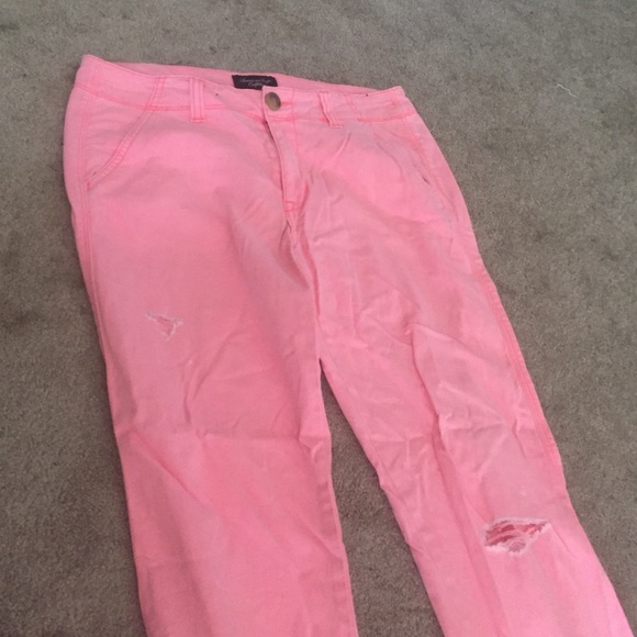 Bright pink pants