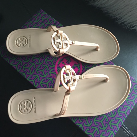 Tory Burch Jelly Thong w/ Crystals Sandal