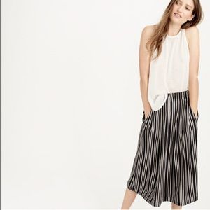 J. Crew Pleated Skirt in Triple Stripe