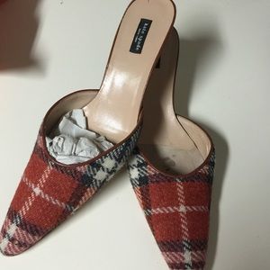 Kate Spade plaid wool mules size 9.5