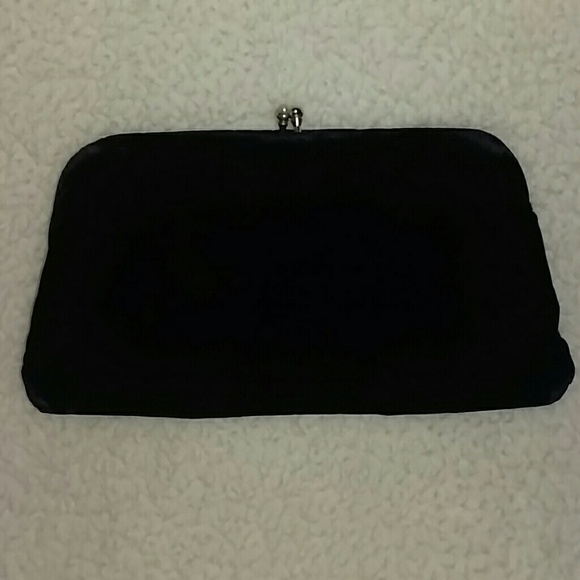 Vintage black velvet clutch