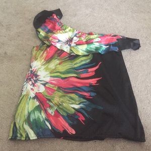 One sleeve silk shirt
