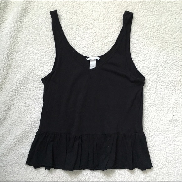 Black Peplum Tank